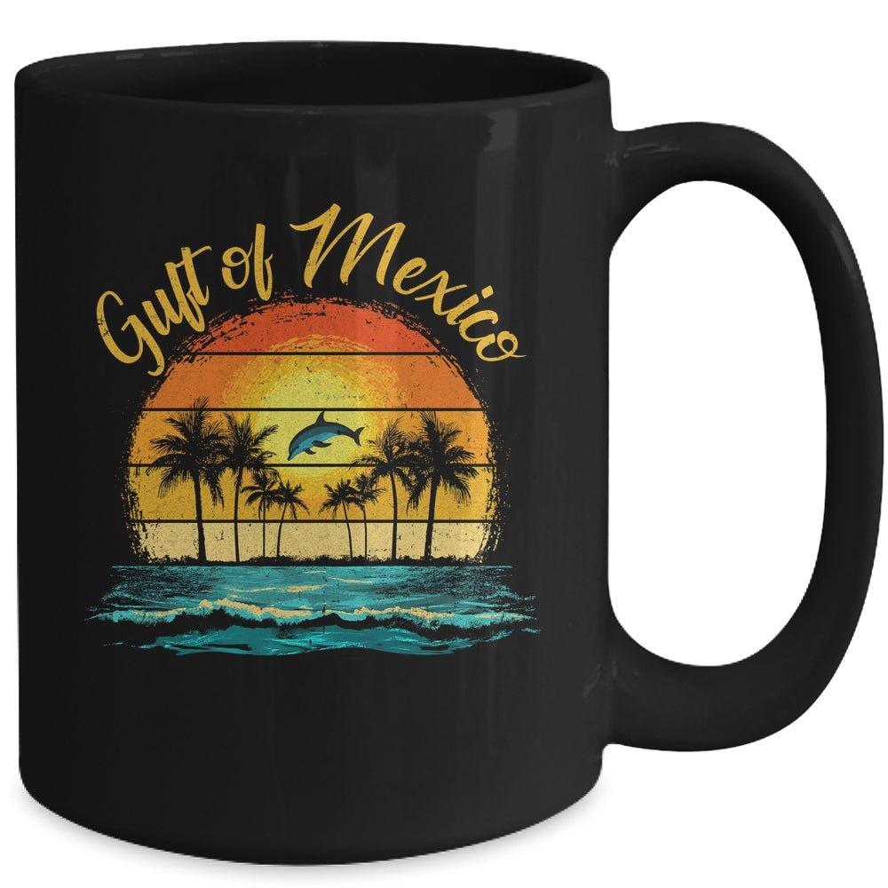 Gulf Of Mexico Beach Palms Summer Vacation Holiday Vintage Mug | teecentury