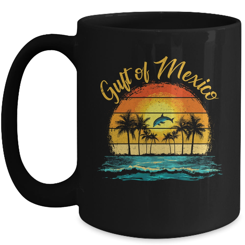Gulf Of Mexico Beach Palms Summer Vacation Holiday Vintage Mug | teecentury