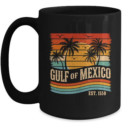 Gulf Of Mexico Est 1550 Beach Palms Vintage Women Men Mug | teecentury