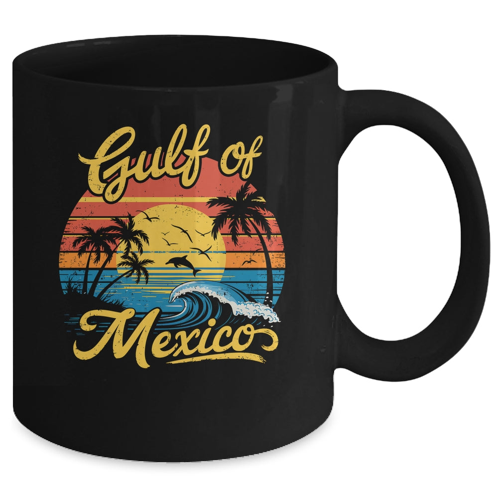 Gulf Of Mexico Vintage Beach Palms Summer Vacation Mug | teecentury