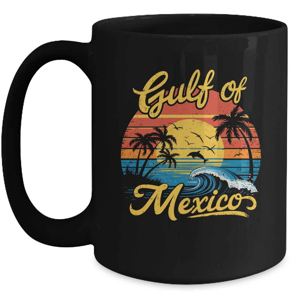 Gulf Of Mexico Vintage Beach Palms Summer Vacation Mug | teecentury