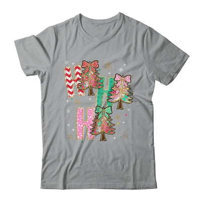 HO HO HO Merry Christmas Coquette Bow Xmas Trees Holiday Shirt & Sweatshirt | teecentury