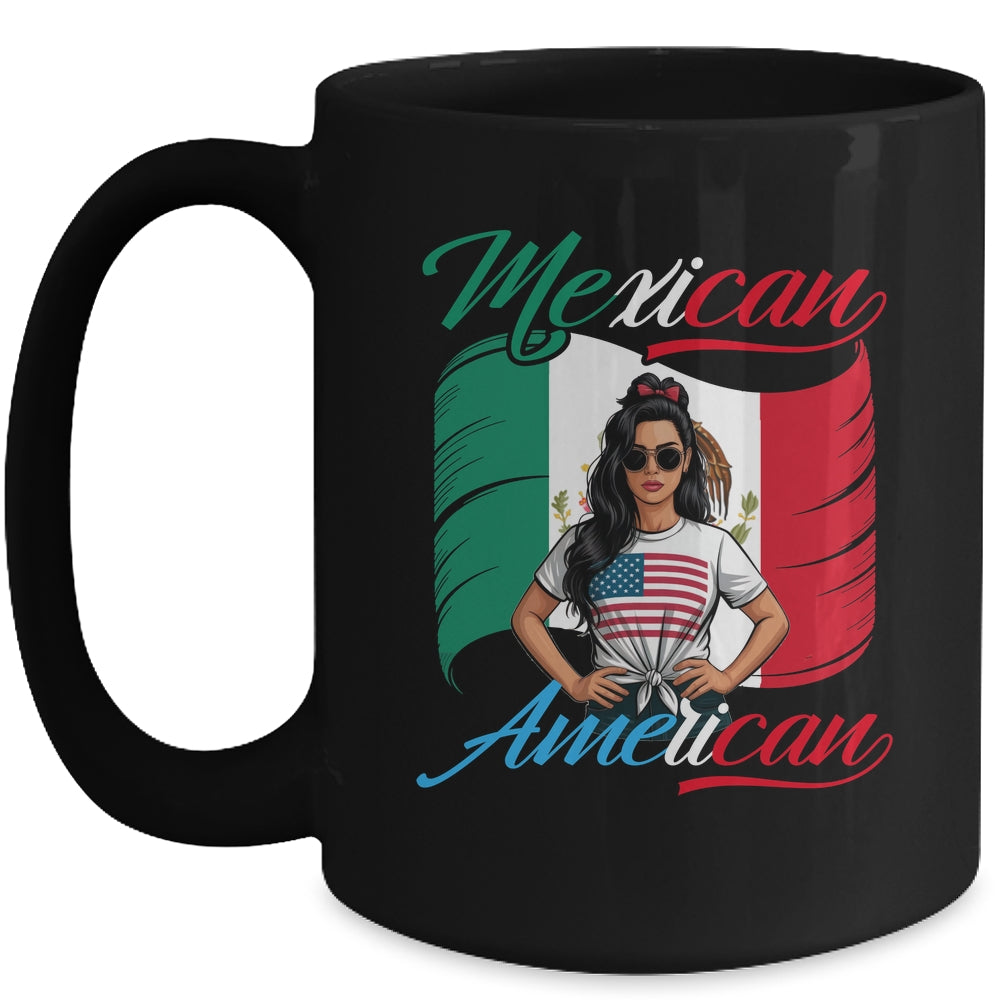 Half Mexican Half American USA Flag Mexico America Women Mug | teecentury