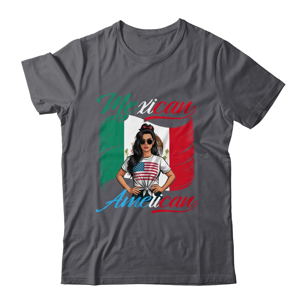 Half Mexican Half American USA Flag Mexico America Women Shirt & Tank Top | teecentury