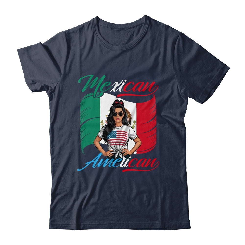Half Mexican Half American USA Flag Mexico America Women Shirt & Tank Top | teecentury
