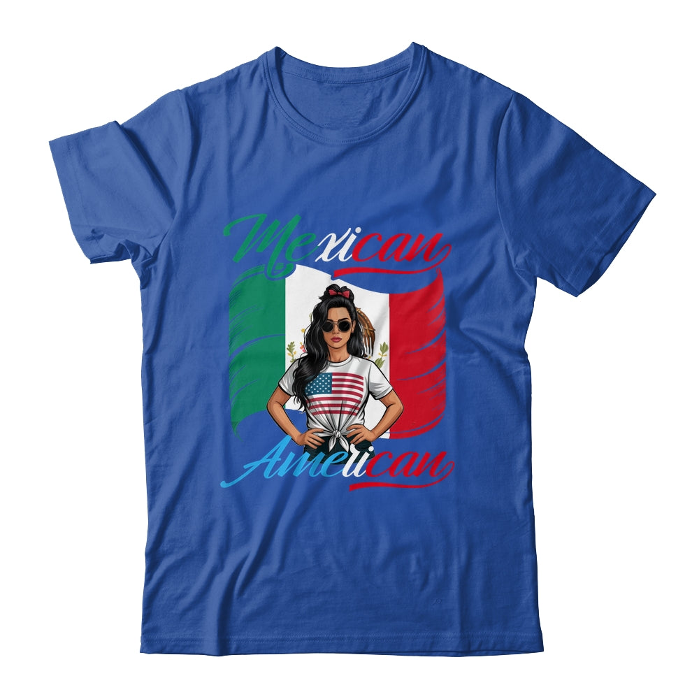 Half Mexican Half American USA Flag Mexico America Women Shirt & Tank Top | teecentury