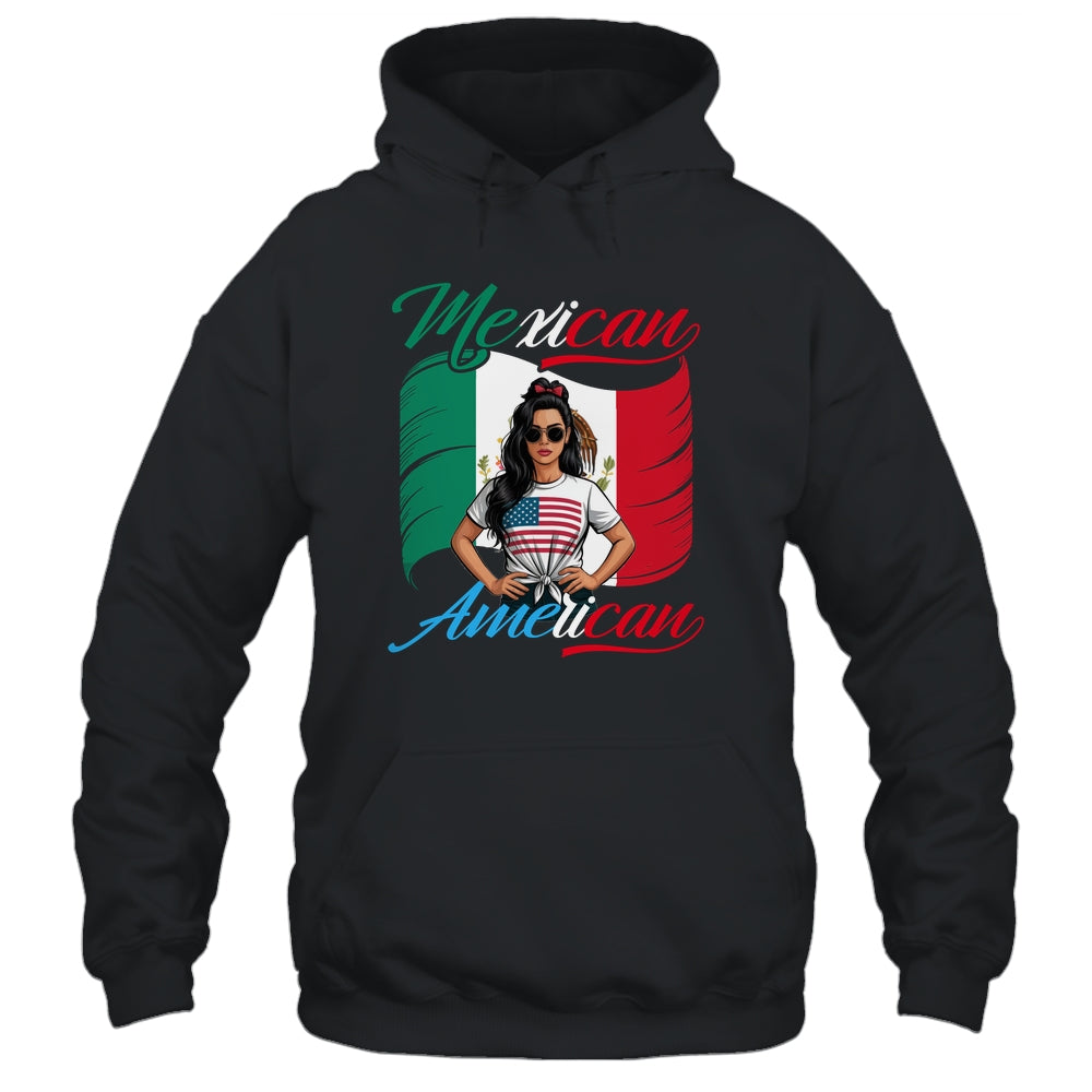 Half Mexican Half American USA Flag Mexico America Women Shirt & Tank Top | teecentury