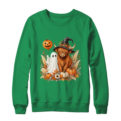Halloween Boo Highland Cow Witch Spooky Season Fall Autumn Shirt & Sweatshirt | teecentury