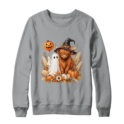 Halloween Boo Highland Cow Witch Spooky Season Fall Autumn Shirt & Sweatshirt | teecentury