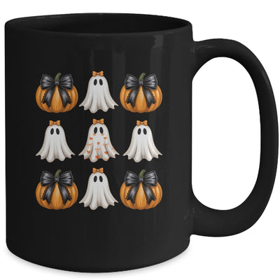 Halloween Coquette Bow Pumpkin Ghost Spooky Boo Women Girl Mug | teecentury