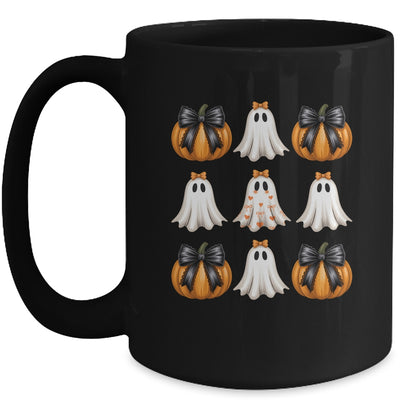 Halloween Coquette Bow Pumpkin Ghost Spooky Boo Women Girl Mug | teecentury