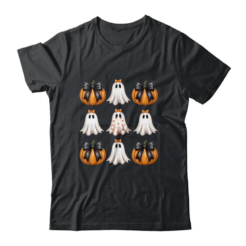 Halloween Coquette Bow Pumpkin Ghost Spooky Boo Women Girl Shirt & Sweatshirt | teecentury