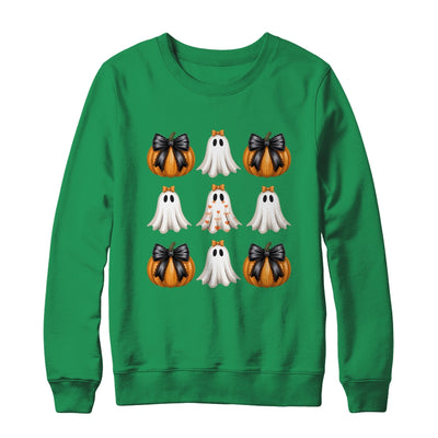 Halloween Coquette Bow Pumpkin Ghost Spooky Boo Women Girl Shirt & Sweatshirt | teecentury