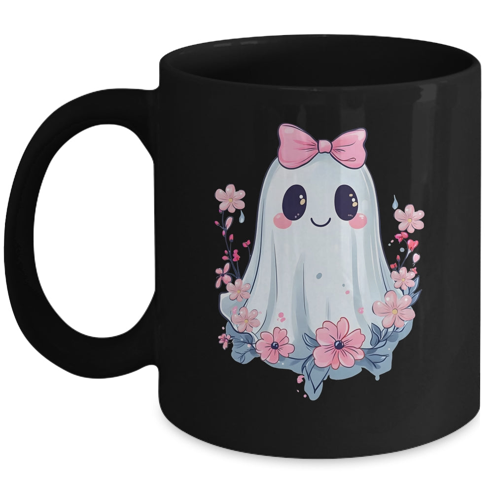 Halloween Coquette Bows Ghost Costume Floral Girls Women Mug | teecentury