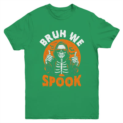 Halloween Costume Boys Girls Skeleton Bruh Halloween Funny Youth Shirt | teecentury