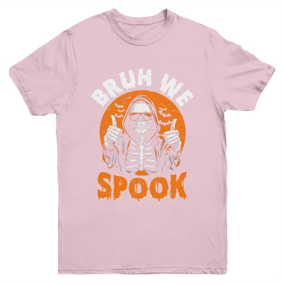 Halloween Costume Boys Girls Skeleton Bruh Halloween Funny Youth Shirt | teecentury