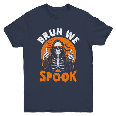 Halloween Costume Boys Girls Skeleton Bruh Halloween Funny Youth Shirt | teecentury