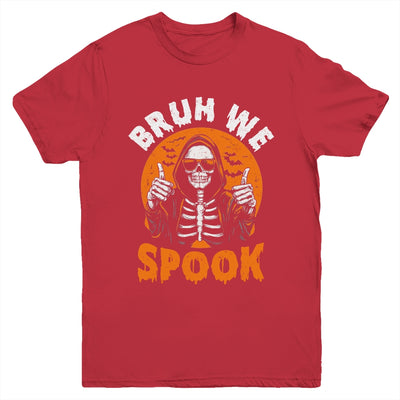 Halloween Costume Boys Girls Skeleton Bruh Halloween Funny Youth Shirt | teecentury