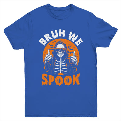 Halloween Costume Boys Girls Skeleton Bruh Halloween Funny Youth Shirt | teecentury