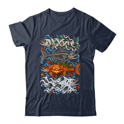 Halloween Fishing Trout Fish Ghost Pumpkin Skeleton Mummy Shirt & Hoodie | teecentury