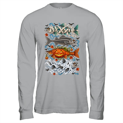 Halloween Fishing Trout Fish Ghost Pumpkin Skeleton Mummy Shirt & Hoodie | teecentury