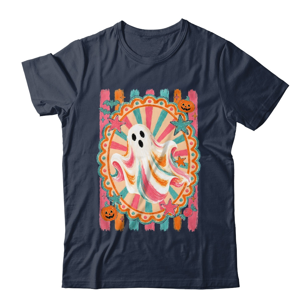 Halloween Ghost Rustic Vintage Stripes Fall Autumn Graphic Shirt & Sweatshirt | teecentury