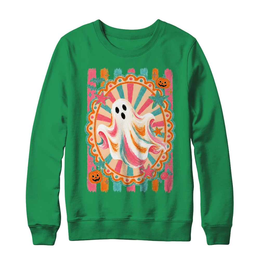 Halloween Ghost Rustic Vintage Stripes Fall Autumn Graphic Shirt & Sweatshirt | teecentury