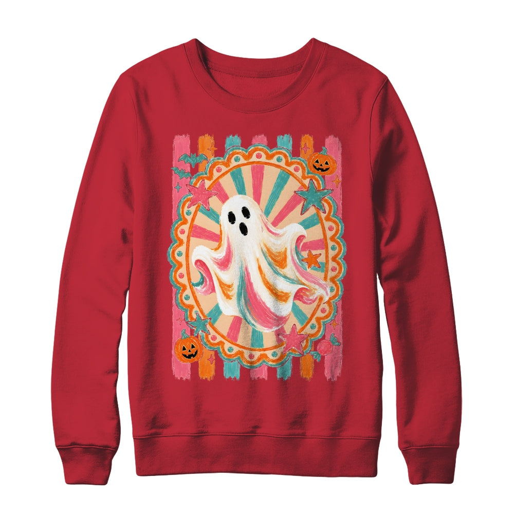 Halloween Ghost Rustic Vintage Stripes Fall Autumn Graphic Shirt & Sweatshirt | teecentury