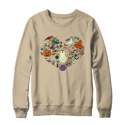 Halloween Heart Women Cute Vintage Graphic Halloween Party Shirt & Sweatshirt | teecentury