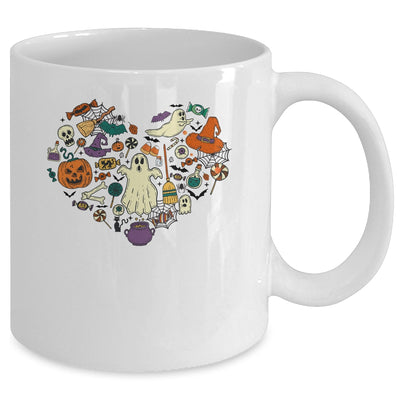Halloween Heart Women Cute Vintage Graphic Halloween Party Mug | teecentury