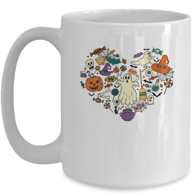 Halloween Heart Women Cute Vintage Graphic Halloween Party Mug | teecentury