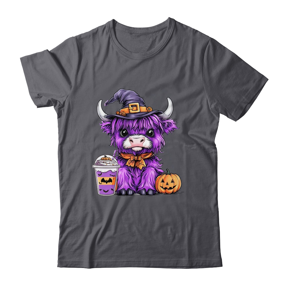 Halloween Highland Cow Cute Cow Witch Spooky Season Design Shirt & Hoodie | teecentury