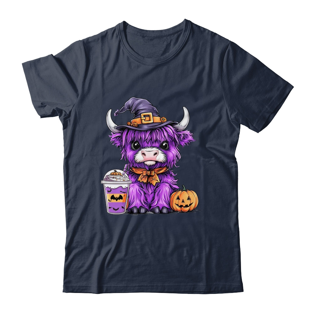Halloween Highland Cow Cute Cow Witch Spooky Season Design Shirt & Hoodie | teecentury