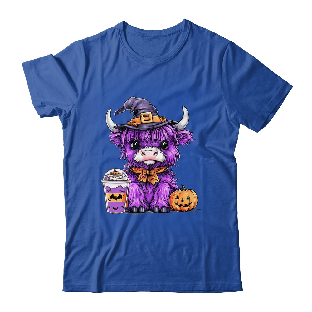Halloween Highland Cow Cute Cow Witch Spooky Season Design Shirt & Hoodie | teecentury