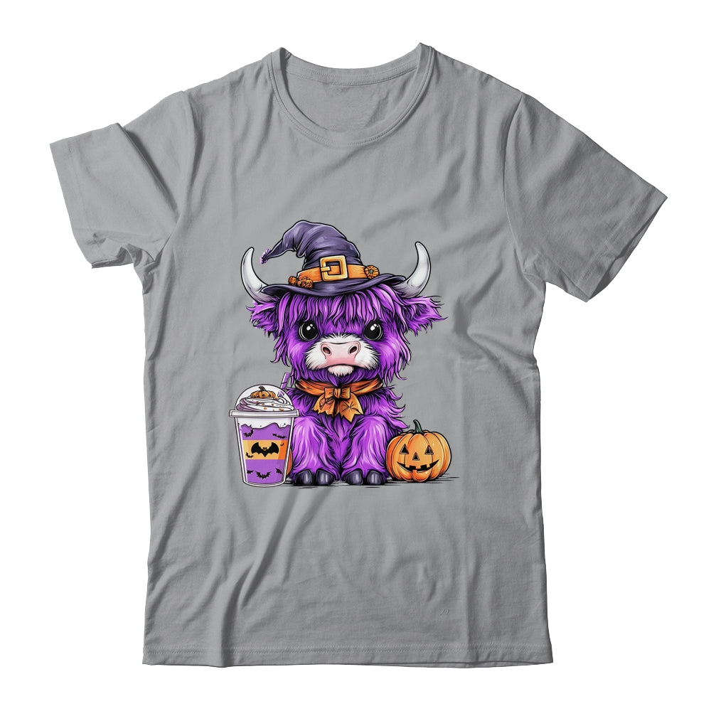 Halloween Highland Cow Cute Cow Witch Spooky Season Design Shirt & Hoodie | teecentury