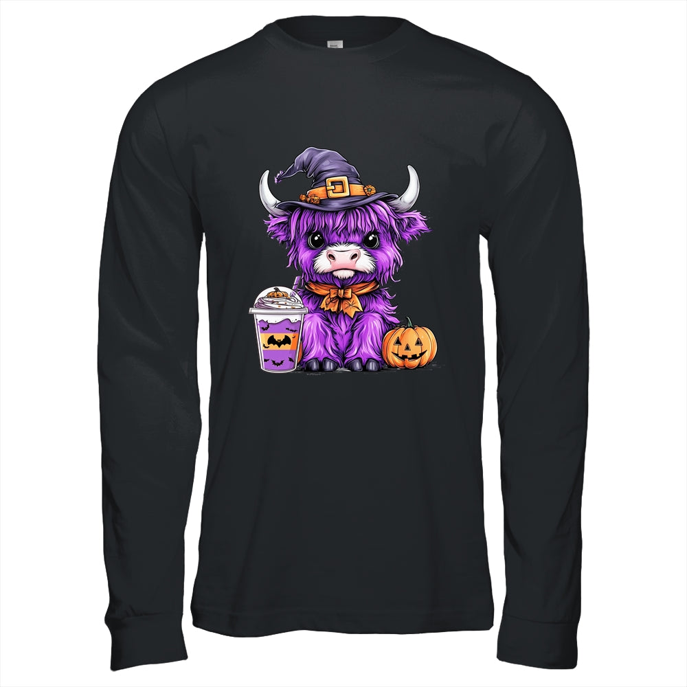 Halloween Highland Cow Cute Cow Witch Spooky Season Design Shirt & Hoodie | teecentury