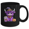 Halloween Highland Cow Cute Cow Witch Spooky Season Design Mug | teecentury