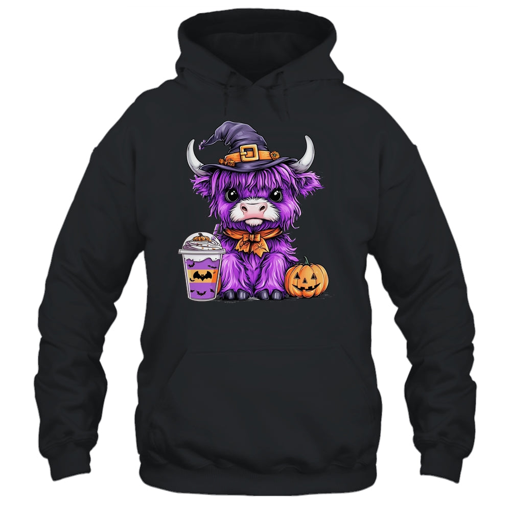 Halloween Highland Cow Cute Cow Witch Spooky Season Design Shirt & Hoodie | teecentury
