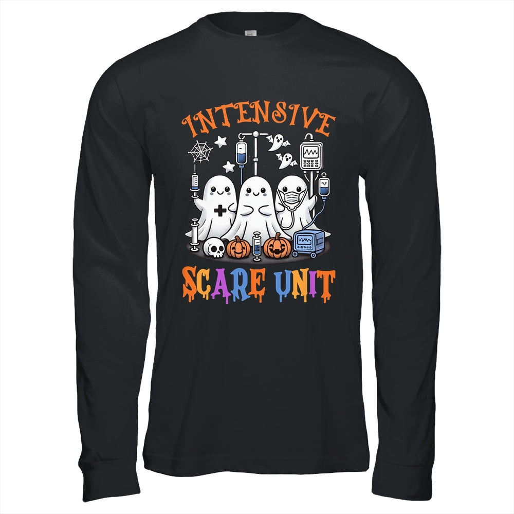 Halloween Intensive Care Scare Unit Ghost Nurse ICU Nursing Shirt & Hoodie | teecentury