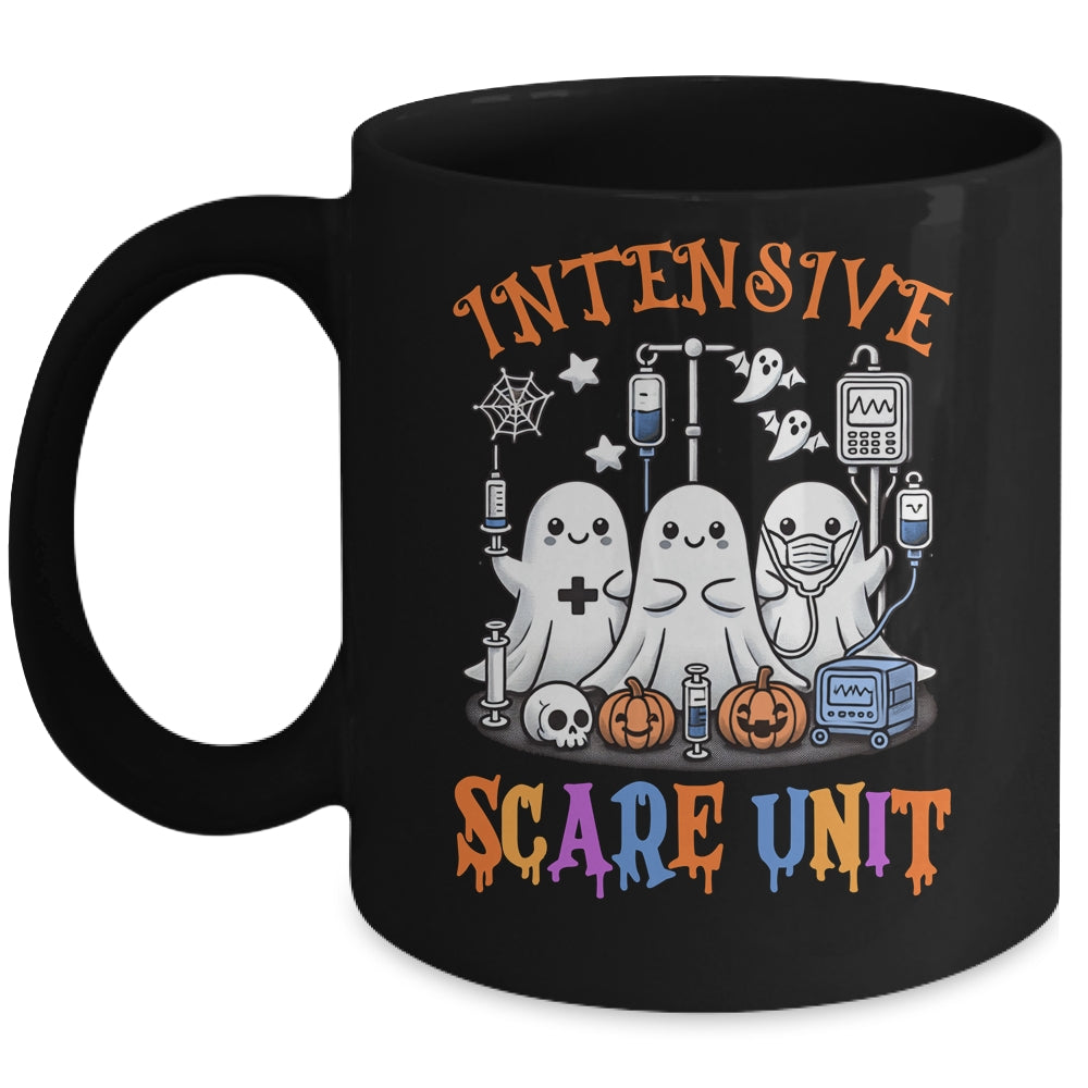 Halloween Intensive Care Scare Unit Ghost Nurse ICU Nursing Mug | teecentury