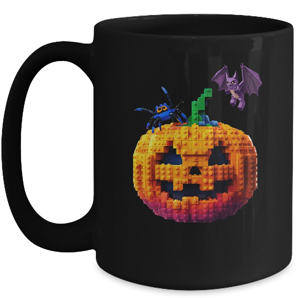 Halloween Master Builder Pumpkin Kids Building Blocks Bricks Mug | teecentury