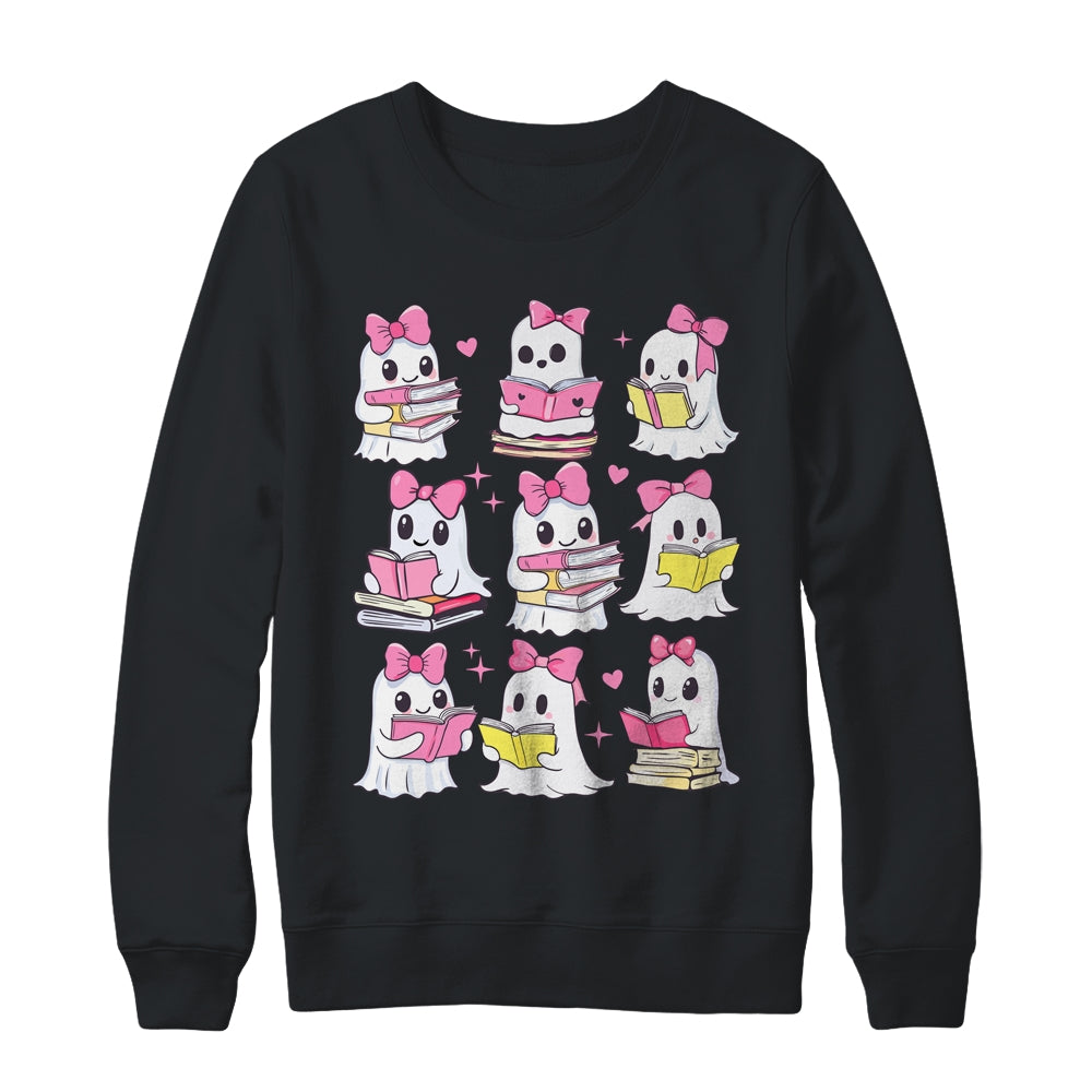 Halloween Pink Ghost Read More Books Spooky Boo Teacher Kids Shirt & Sweatshirt | teecentury