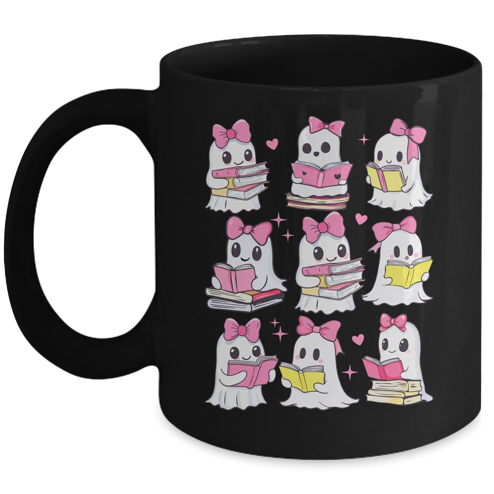 Halloween Pink Ghost Read More Books Spooky Boo Teacher Kids Mug | teecentury