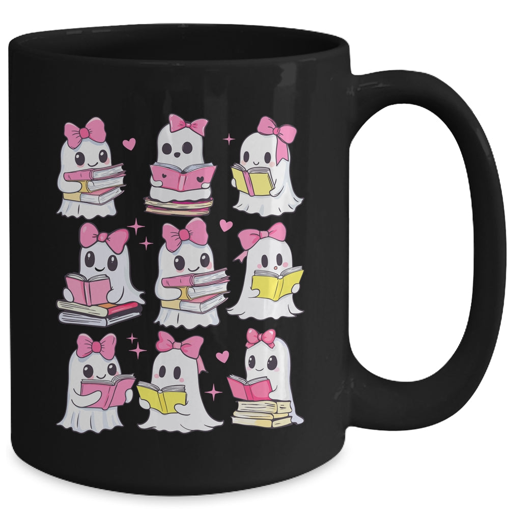 Halloween Pink Ghost Read More Books Spooky Boo Teacher Kids Mug | teecentury