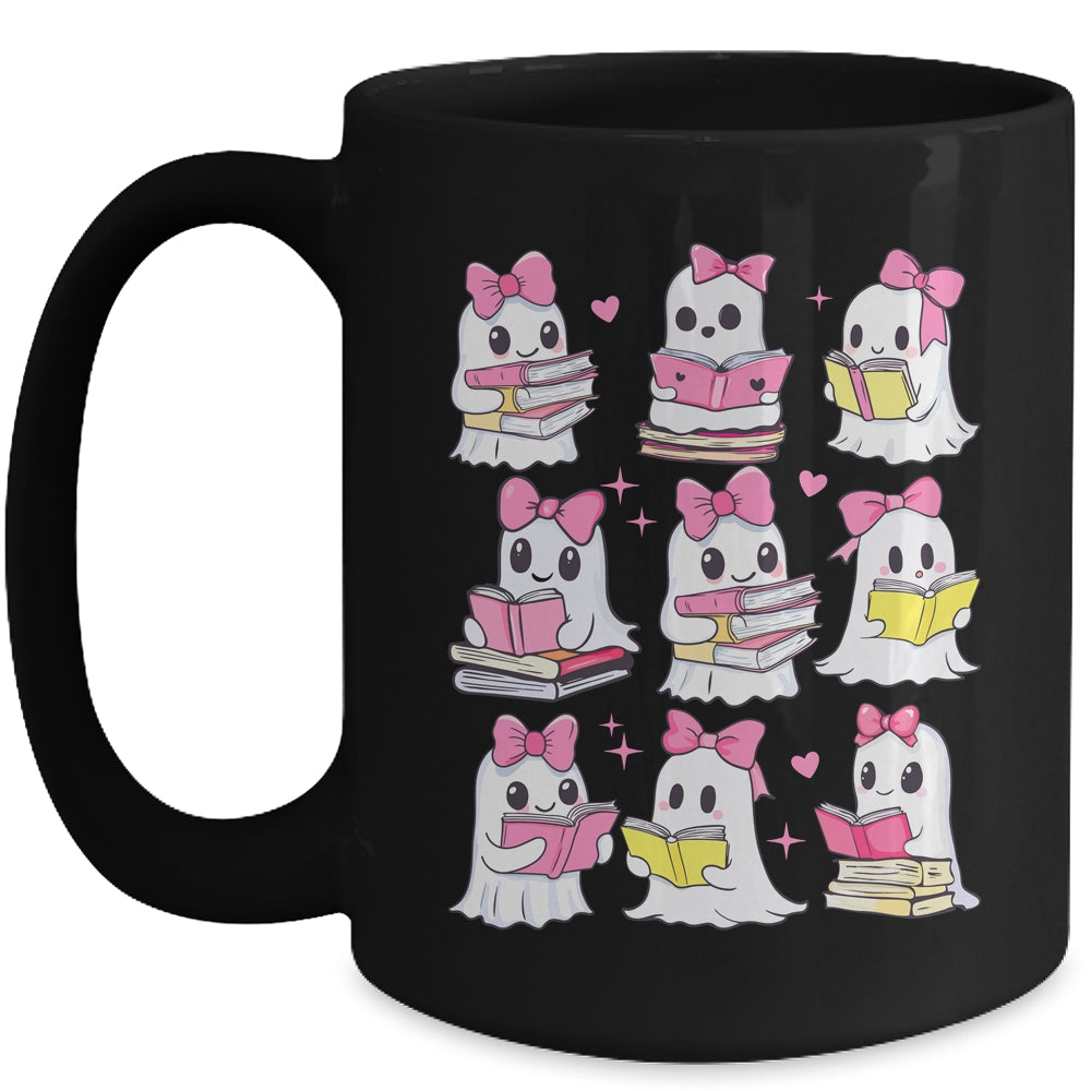 Halloween Pink Ghost Read More Books Spooky Boo Teacher Kids Mug | teecentury
