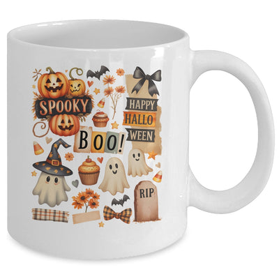 Halloween Pumpkin Boho Floral Fall Autumn Spooky Season Mug | teecentury
