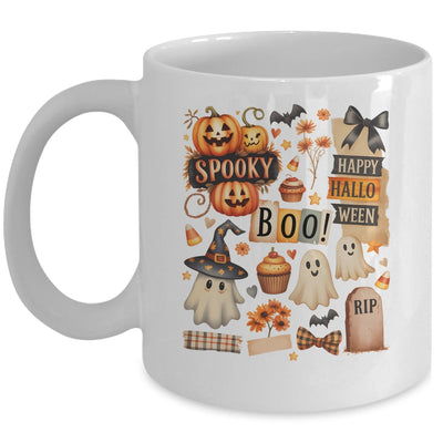 Halloween Pumpkin Boho Floral Fall Autumn Spooky Season Mug | teecentury