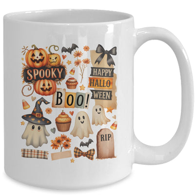 Halloween Pumpkin Boho Floral Fall Autumn Spooky Season Mug | teecentury
