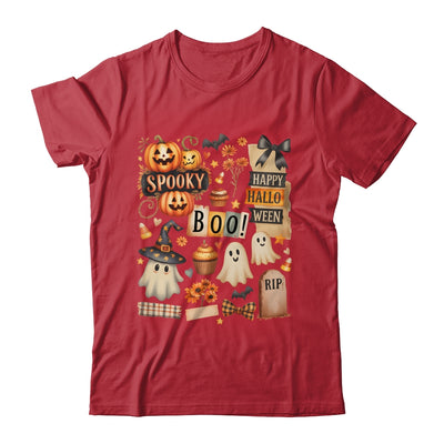 Halloween Pumpkin Boho Floral Fall Autumn Spooky Season Shirt & Sweatshirt | teecentury