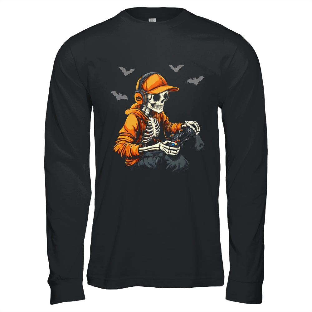 Halloween Skeleton Costume Gamer Video Gaming Boys Men Kids Shirt & Hoodie | teecentury